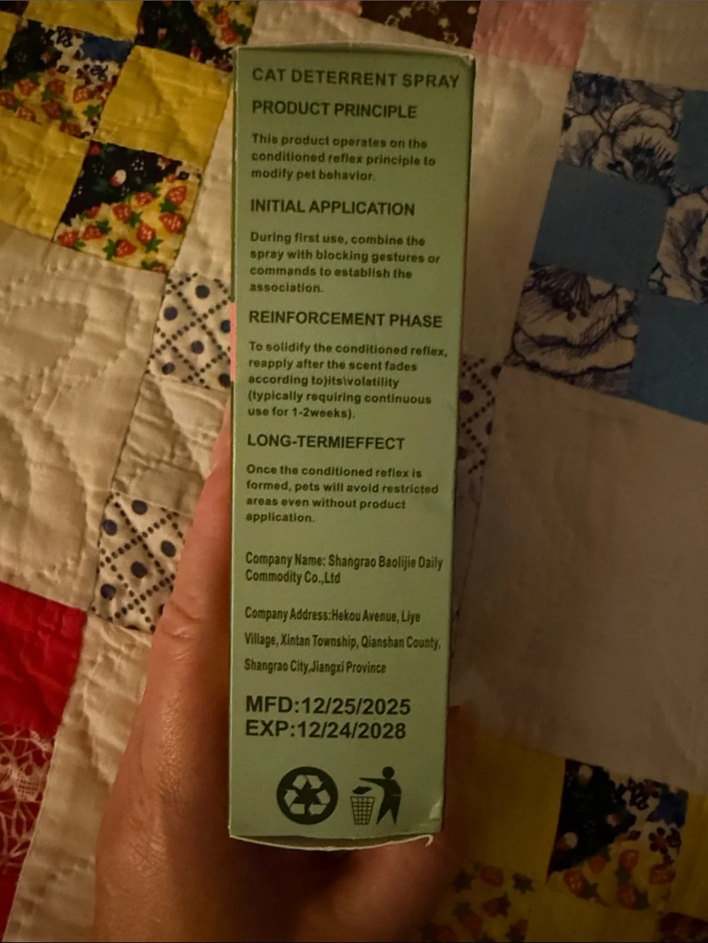 NWT Cat Deterrent Spray - Indoor & Outdoor Training Aid (Green)